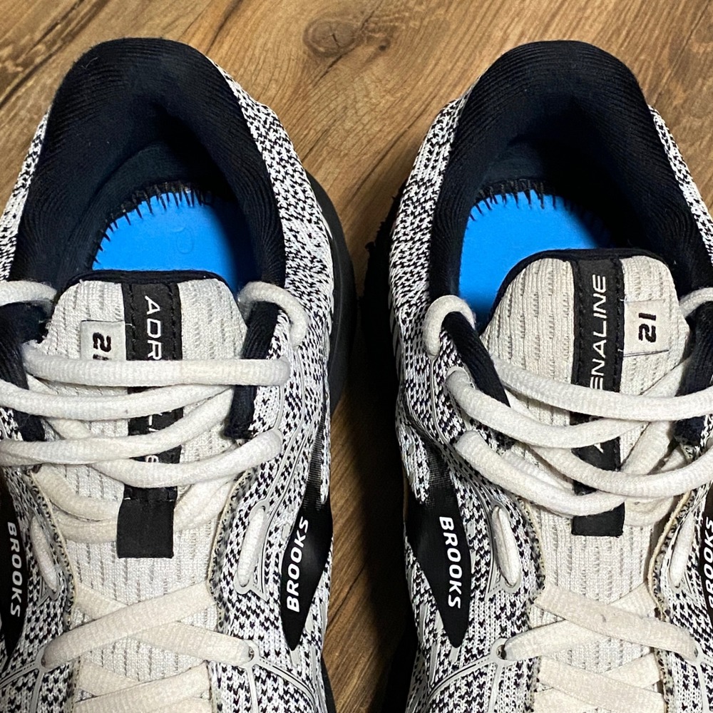 Brooks Adrenaline GTS 21 Womens Running Shoes Size 9.5 Black White NO INSERTS! - Picture 7 of 9